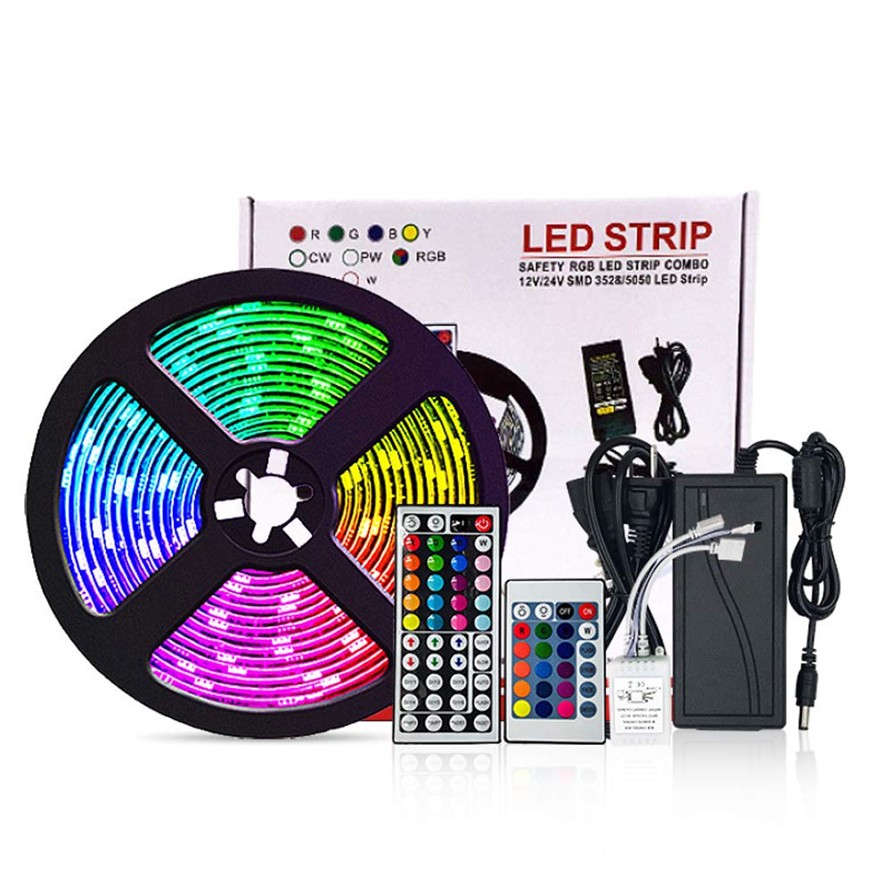 AKT Étanche Ruban LED 10M (32.8FT) Lights SMD 5050 RGB Dimmer Multicolore Kit Eclairage à Changer pour Accueil Cuisine Noël Mariage Fête