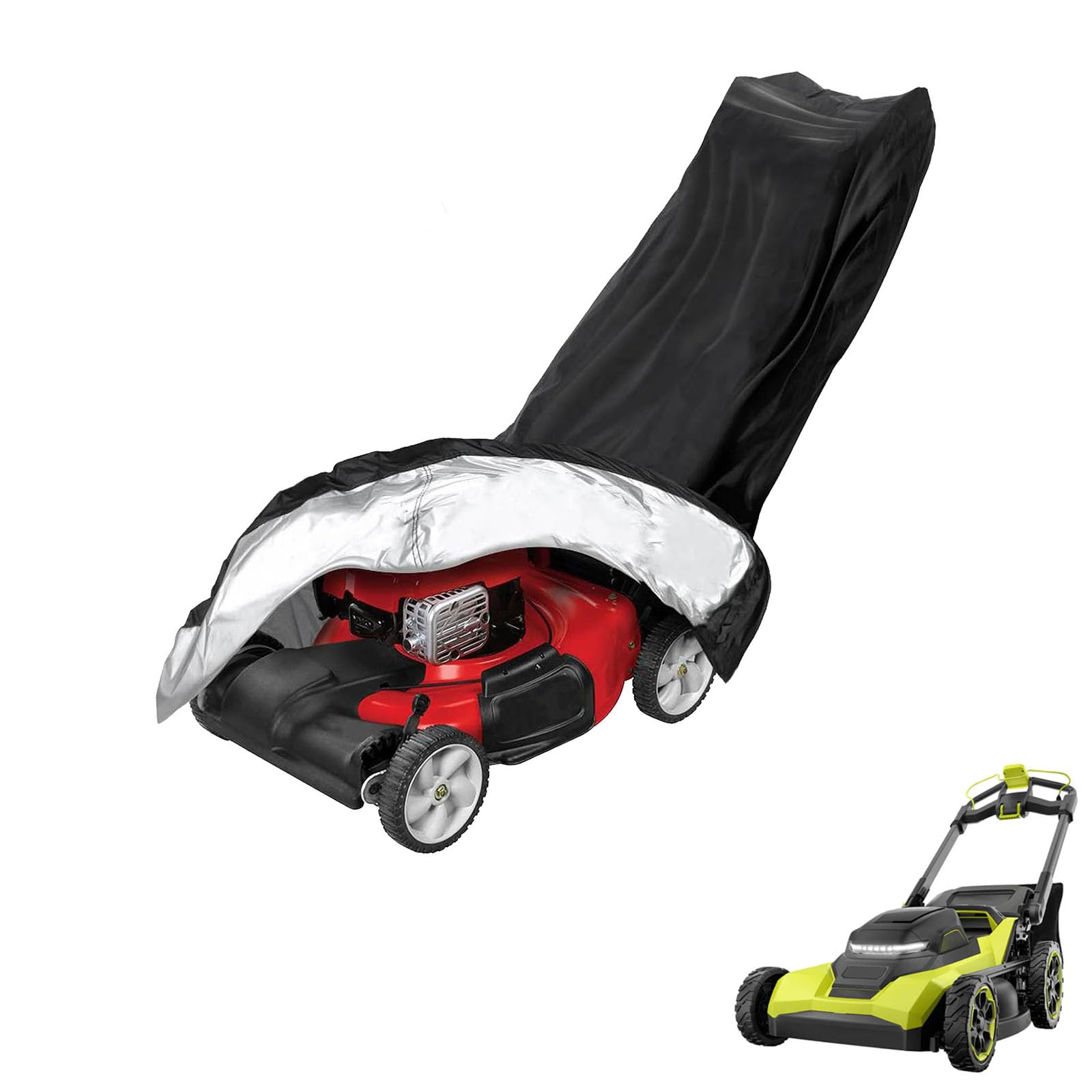 lawnmower cover Compatible with Ryobi RY40HPLM07B ,waterproof and sun,suitable for indoor and outdoor use all year round, comes with a storage bag — image 1
