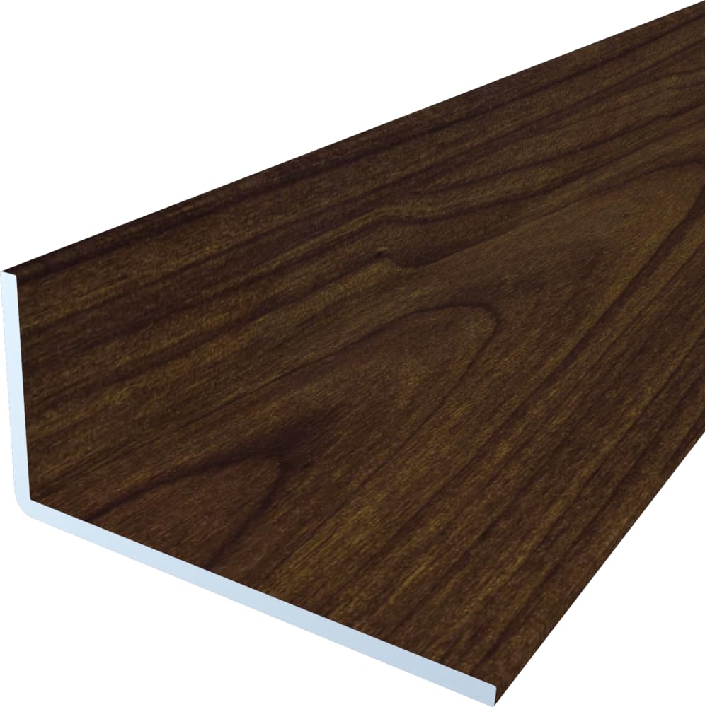 FaiX3.it - Perfil angular en L 50x25x2 mm de aluminio, efecto madera cerezo C317R, longitud 1500 mm