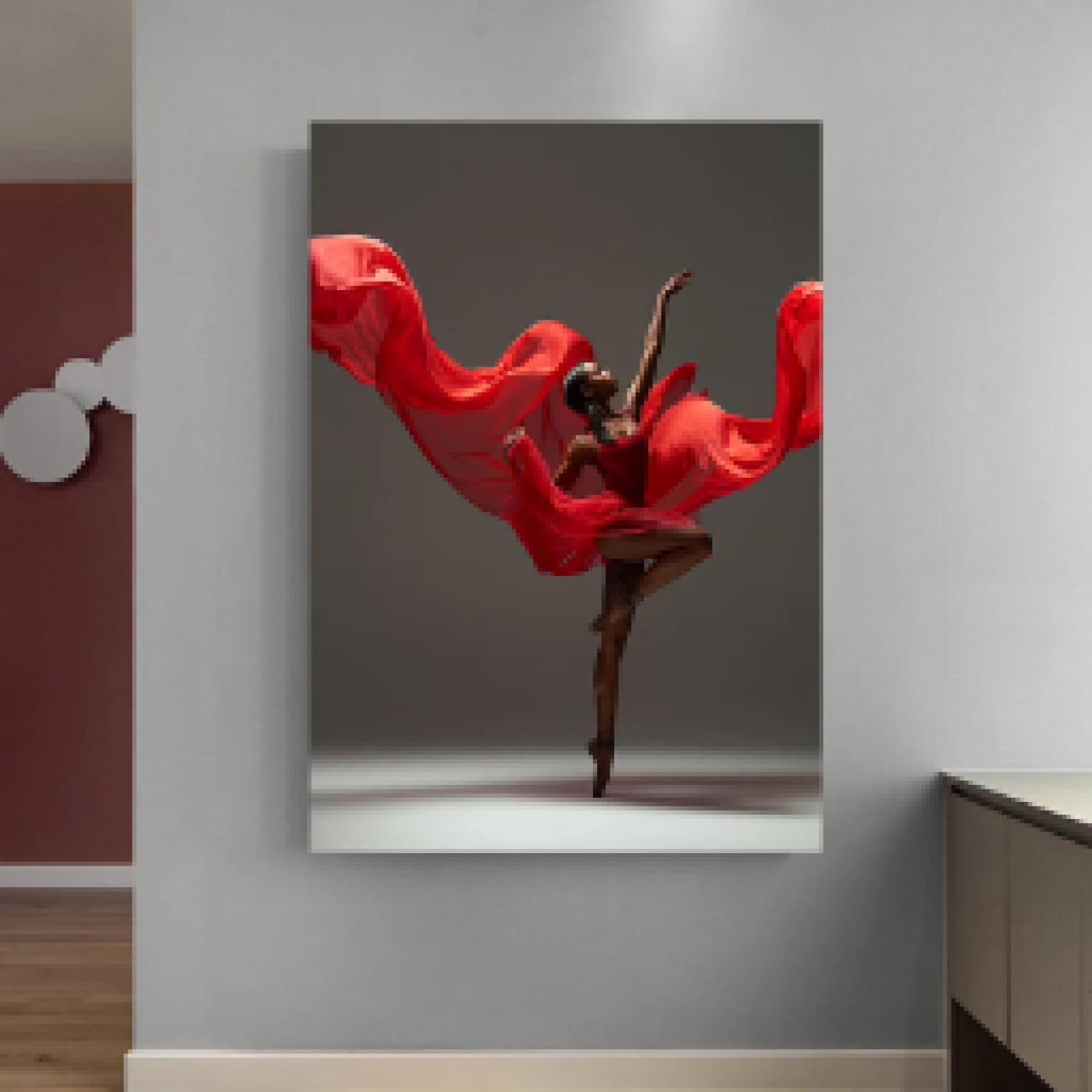 Décoration d'intérieur chaleureuse avec toile d'art mural de danse - 8