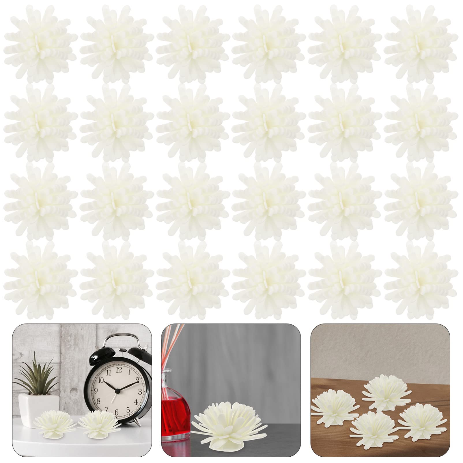 LALAFINA 100pcs Artificial Flower Diffuser Accessories for Decor Fragrance Diffuser Pe Chrysanthemum Design for and Scent Diffusion
