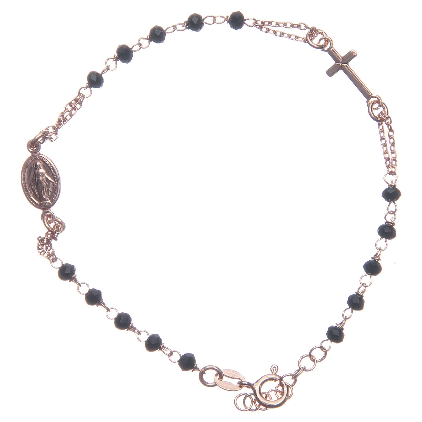 Holyart Bracciale Rosario Colore Blu Santa Rita Argento 925