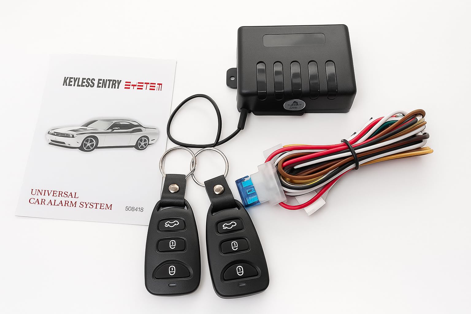 Sakar Universal Auto Car Remote Central Kit | Keyless Entry System for Vehicle Door Lock | Remote Control Car Locking System | Security & Convenience Upgrade for All Cars