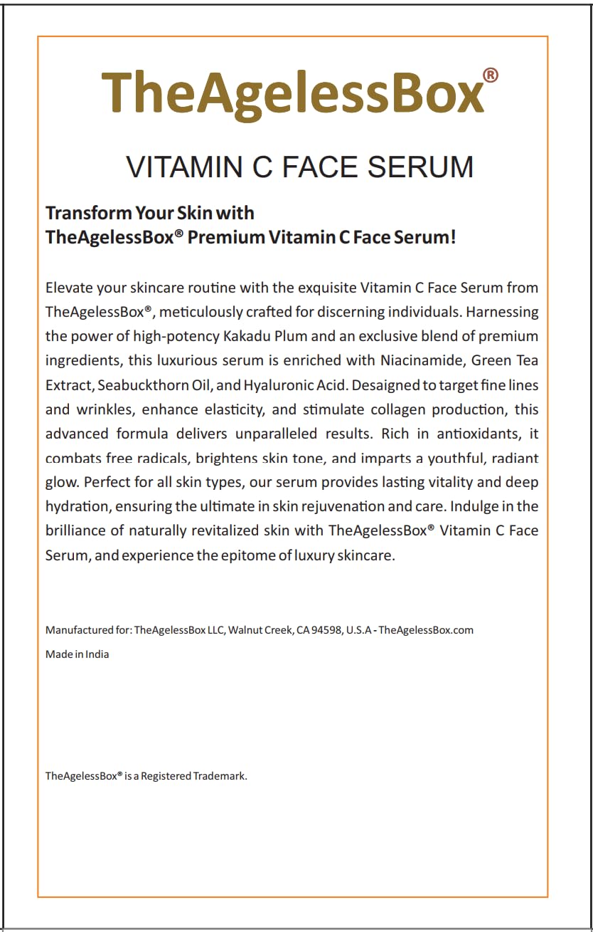 Ayurvedic Vitamin C Face Serum – Anti-Aging, Brightening & Hydrating – Face Serum with Kakadu Plum, Niacinamide & Hyaluronic Acid for Glowing, Radiant Skin – Vegan & Cruelty-Free – 30ml - Image 5