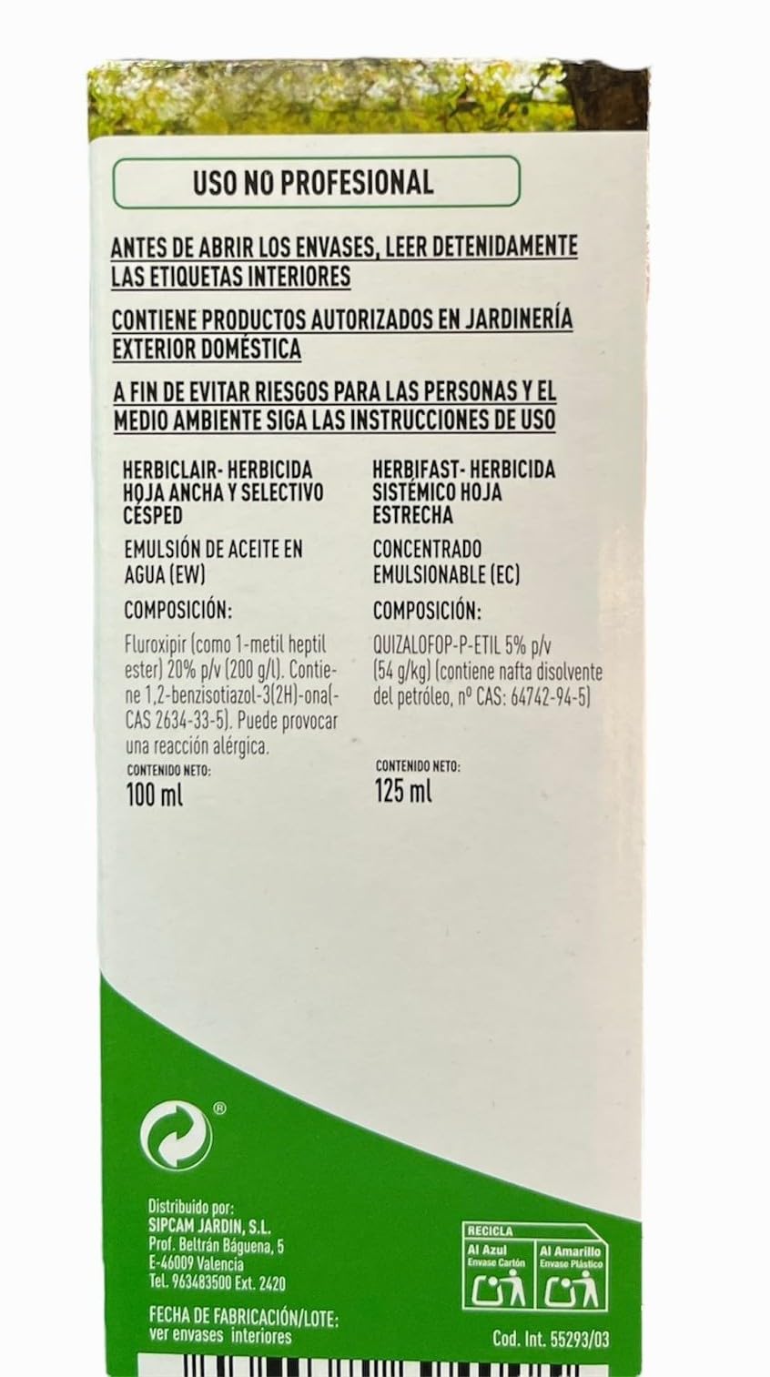 Herbicida total 225 ml (30 litros de agua) Herbicida sistemico bicomponente 100% eficaz. Terter Duo
