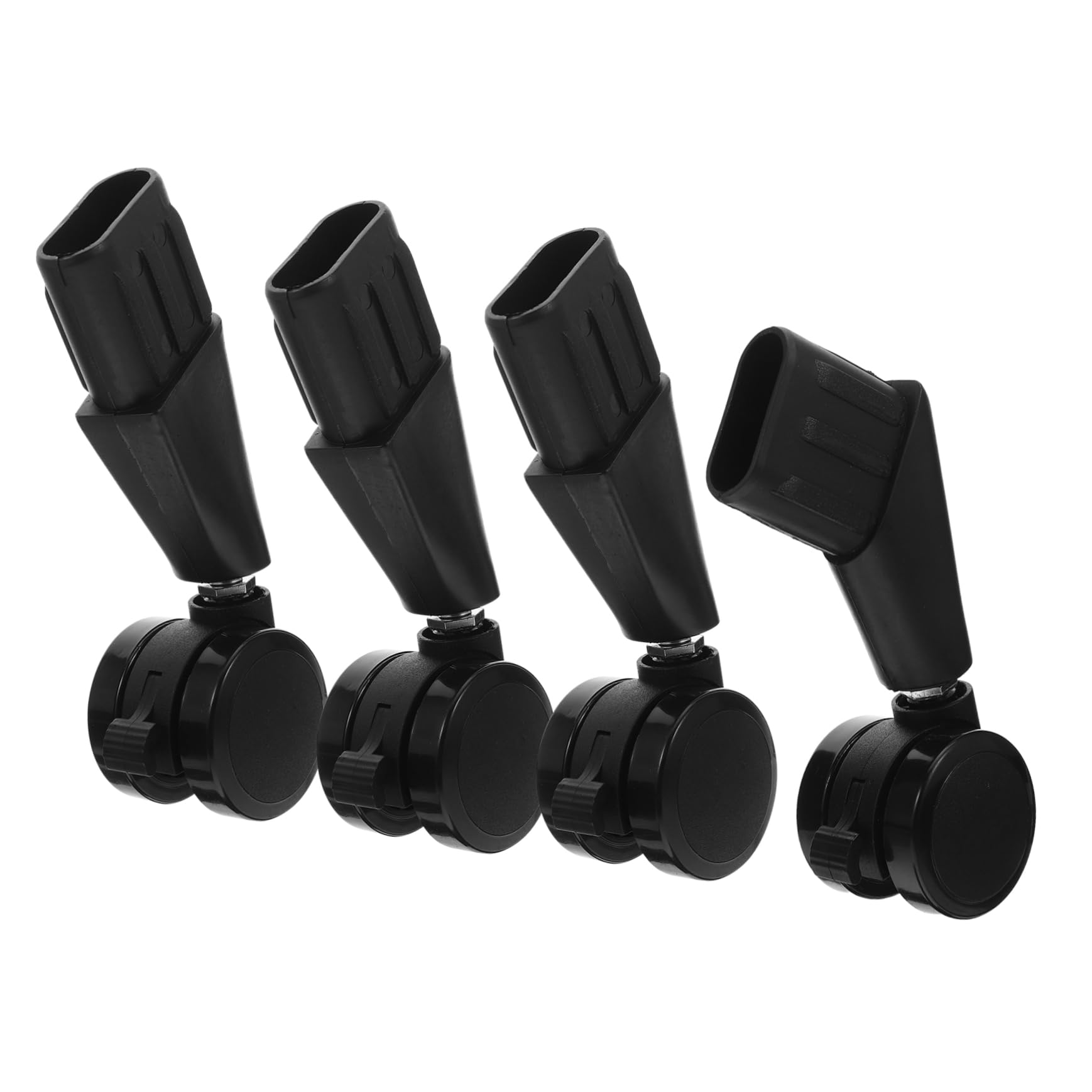 HOMSFOU 4 Piezas Ruedas Silenciosas para Silla de Oficina con Eje Ruedas de Resistentes para Escritorio Compatibles con Alfombras y Muebles
