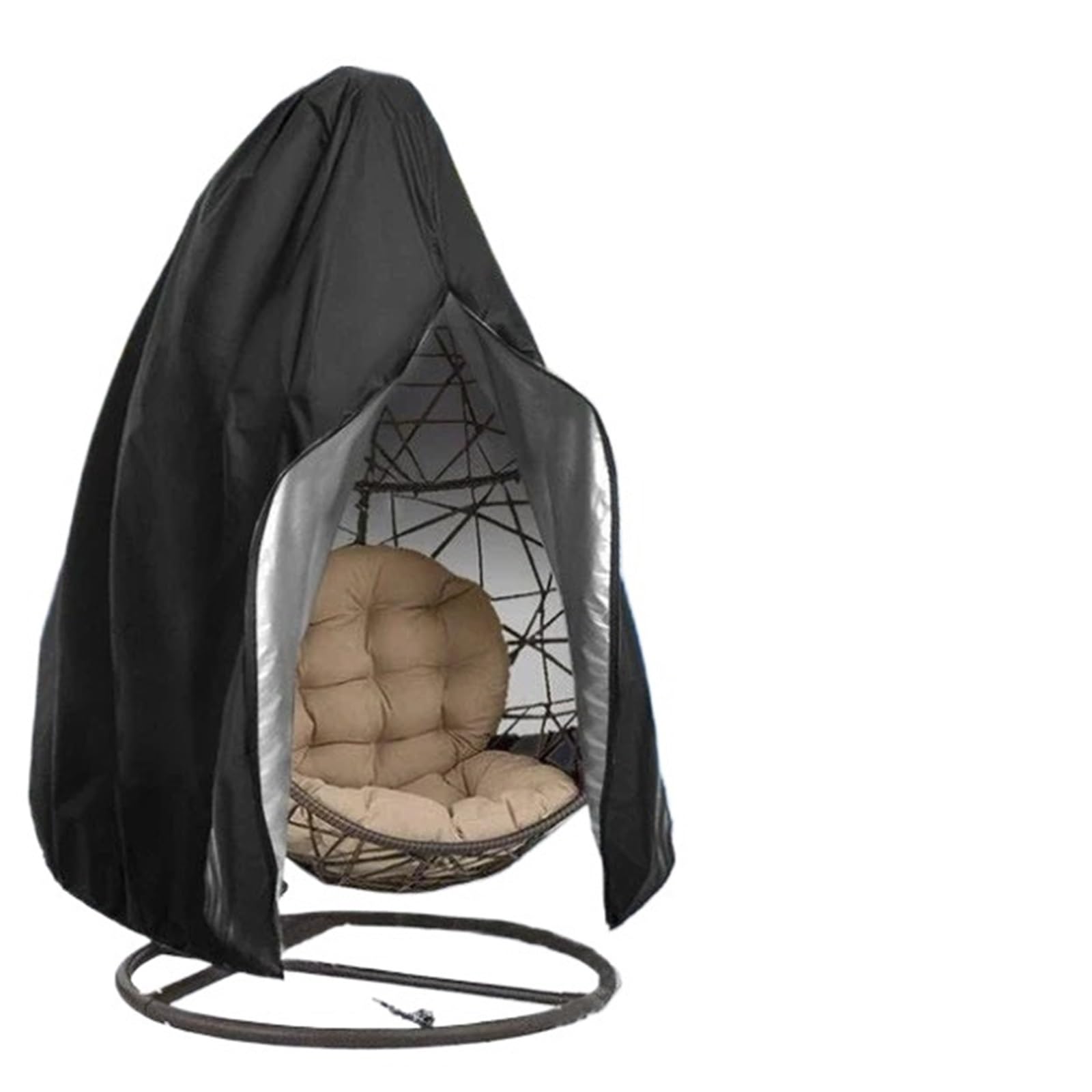 Gsjnhy 210D - Black Egg Chair Cover 210D / 190T Outdoor Garden Swing Chair Waterproof And Dustproof Cover Available In Two Specifications For Swing Hammock(,230X200cm)