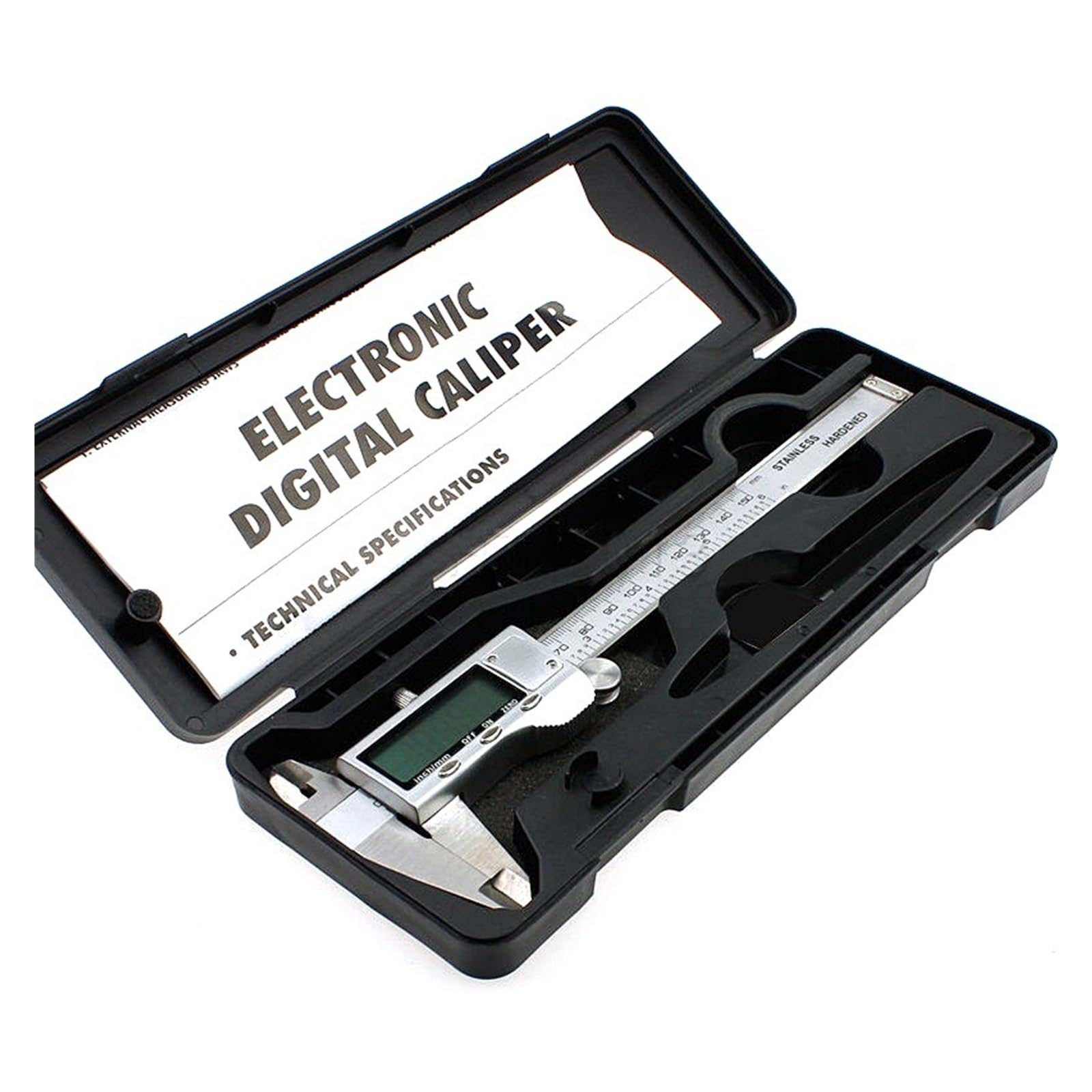 Comparateur à cadran, Métal 150mm 6 pouces en acier inoxydable trempé électronique numérique pied à coulisse micromètre mesure Pour 3D, Laboratoire