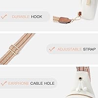 Vista 74 de Telena Riñonera pequeña para mujer, de cuero, cangureras, bolsa de pecho para mujer 3-camel marrón