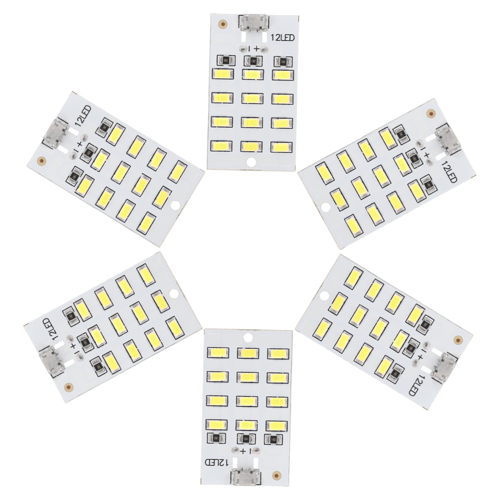 Cabilock 6pcs LED Light Panel for Car Interior Trailer Lighting Portable Design Easy Installation Brightness for Home Camping Use