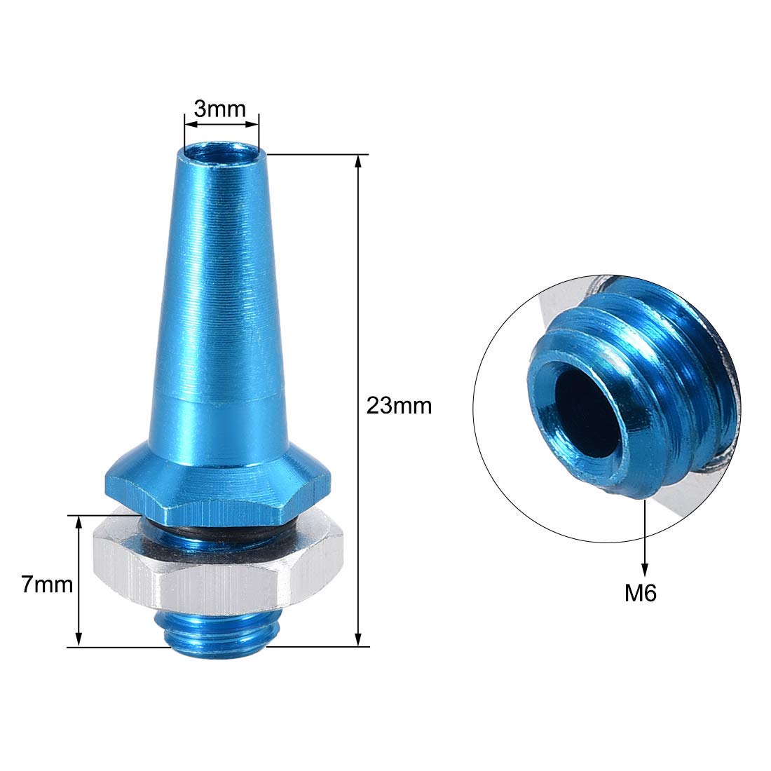 RC Antenna a tubo giallo con mount e copertura per RC Boat 5 pezzi