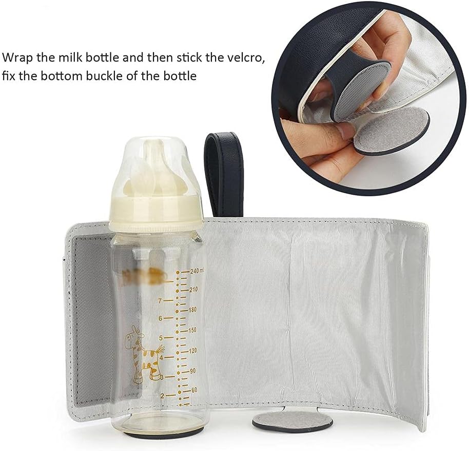 Keenso Baby Bottle Warmer,3 Temperature Portable Baby Bottle Warme Cover for Home,Travel