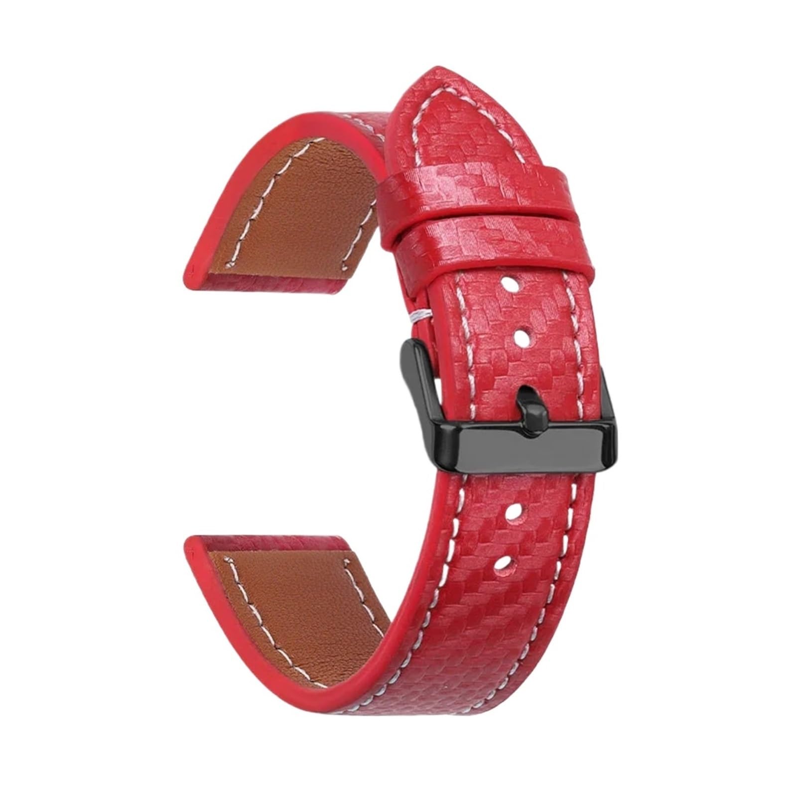 YGUK0J Correa De Cuero Texturizado Fibra Carbono, Piel Vaca Suave, Accesorios For Reloj Hombre, Pulsera 18 Mm, 20, 22 Y 24