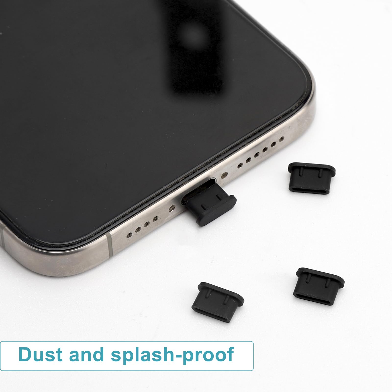 Zestaw do ochrony przed kurzem USB-C do iPhone 15/16 serii 5 x USB-C wtyczka przeciwpyłowa i 5 x głośnik, ochrona przed kurzem wysokiej jakości silikon i metalowa siatka, pełna ochrona portów