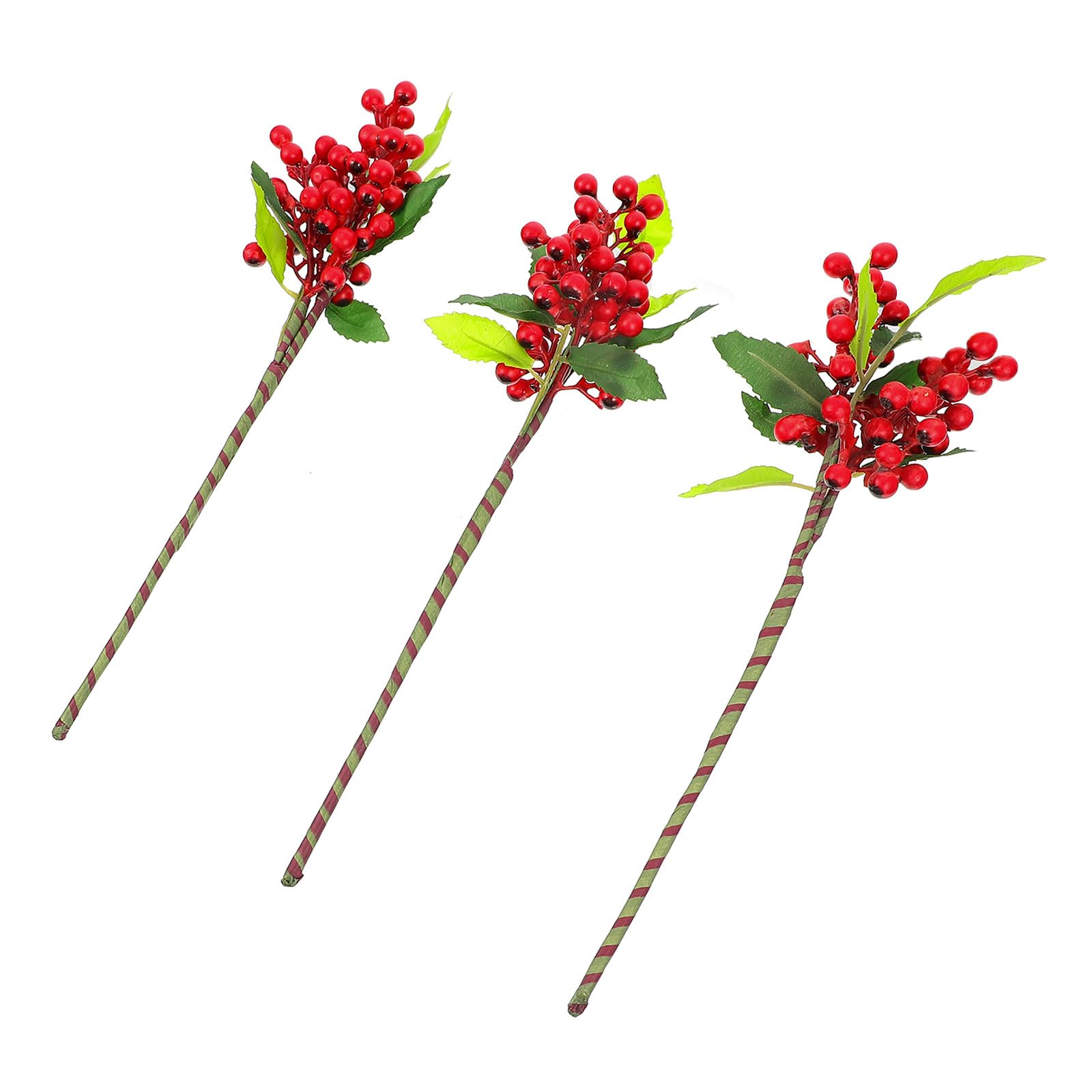 Cabilock 12piezas Ramas De Bayas Artificiales Rojas para Decoración Navideña Simulación Realista Piñas para Árboles Guirnaldas y Bouquets