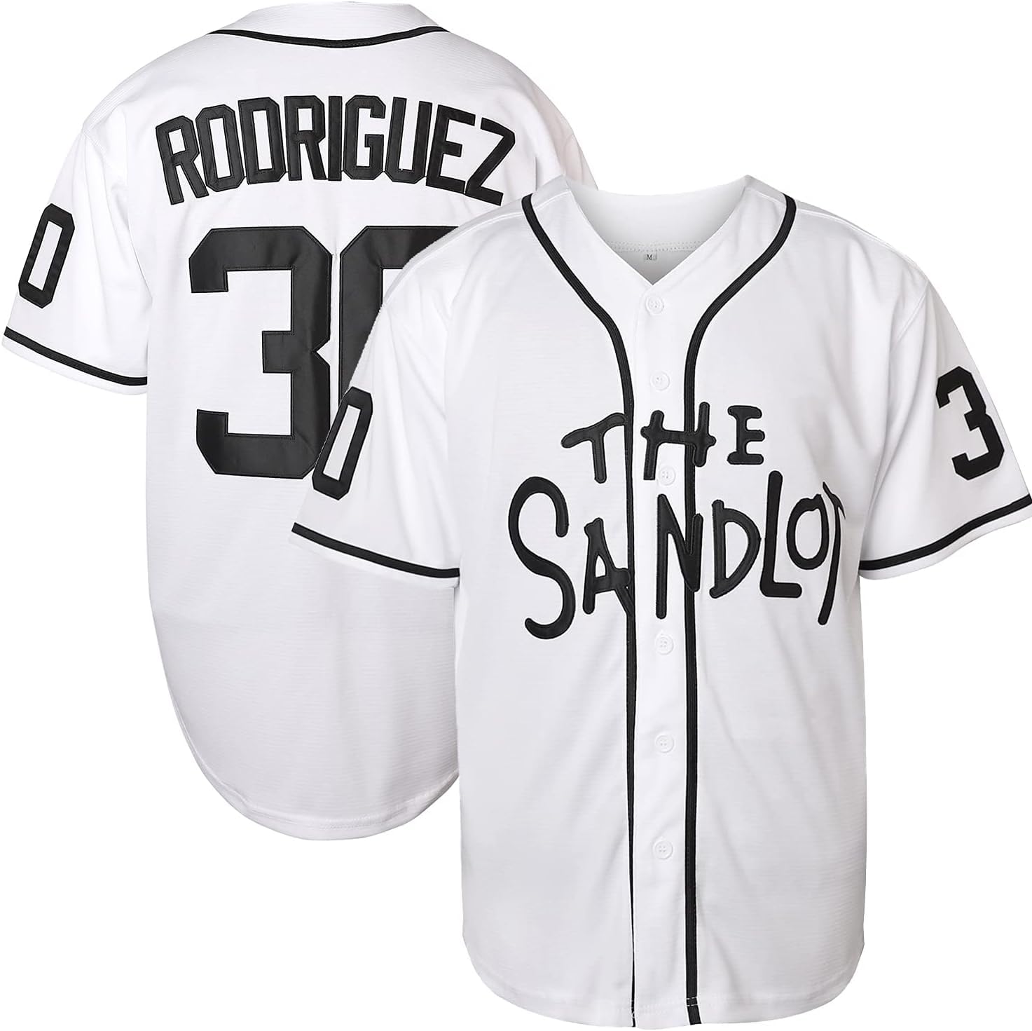 Youth #30 Sandlot Benny The Jet Rodriguez Movie Kids Baseball Jersey Stitched Christmas Summer