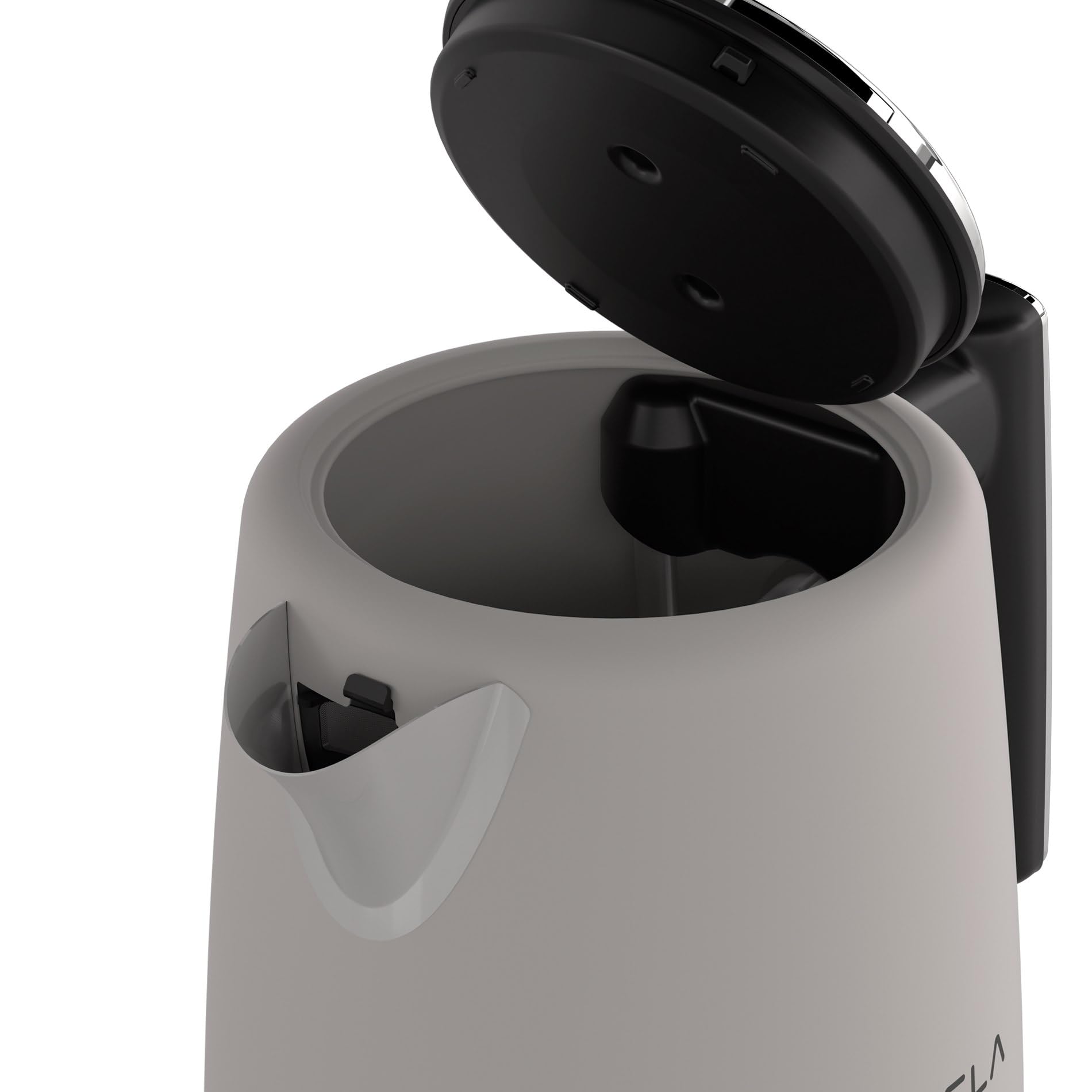 Tesla KT600CX - Bollitore elettrico, capacità 1,7 l, potenza 2200 W, filtro rimovibile e facile da pulire, elemento riscaldante nascosto, base a 360°, risparmio energetico, spegnimento automatico