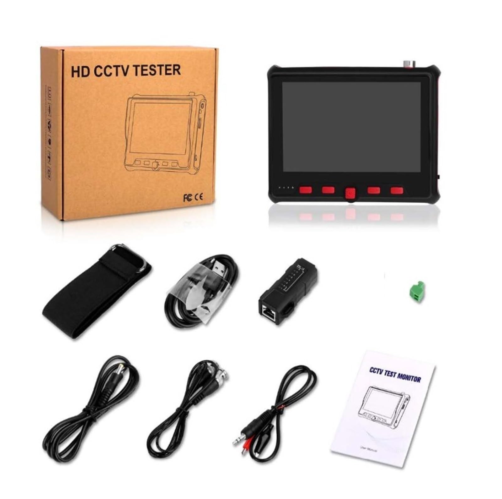 Tester für Überwachungskameras 4,3-Zoll-CCTV-Kamera-Tester - IP-Kamera-Tester-Sicherheits-CCTV-Tester-Monitor, unterstützt PAL/NTSC, DC12V-Ausgang Kurzes Video