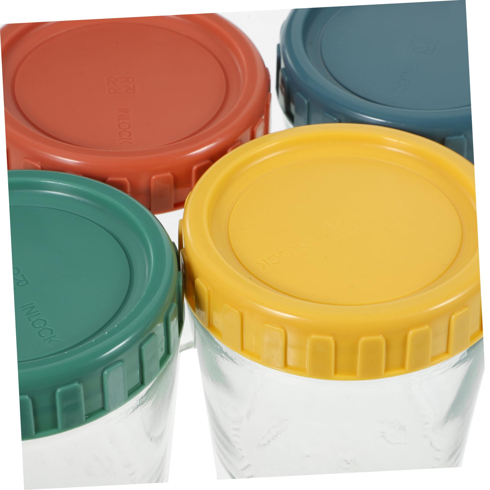 Cabilock 4piezas Frasco de Vidrio Sellado Recipientes de Vidrio Botes de Cocina para Almacenamiento de Azúcar y Té de Tarros Tapa Hermética para Cocina y Despensa