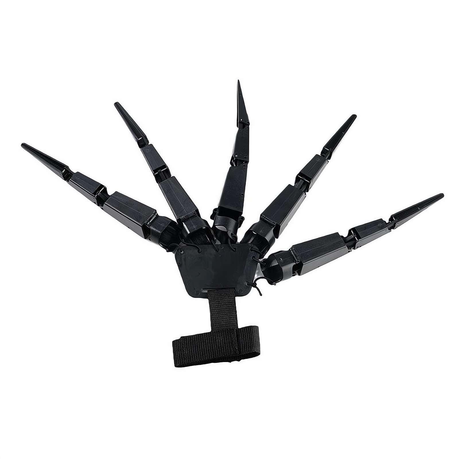 Halloween Articulated Finger Extension, Flexible Scary Skeleton Hands Bone Claw Hand Glove, Cosplay Gloves Fit for All Finger Flexibly Spider Hand Claws Halloween Party Cosplay Costume (Left hand)
