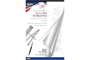 Helix Vellum Graph Paper Pad, 11x17