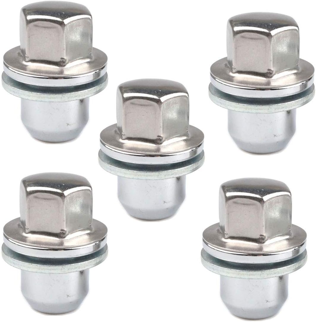 RunQiao 20x Alloy Wheel Nuts Stud Flat Lug Nuts M14x1.5 with Floating Captive Washer