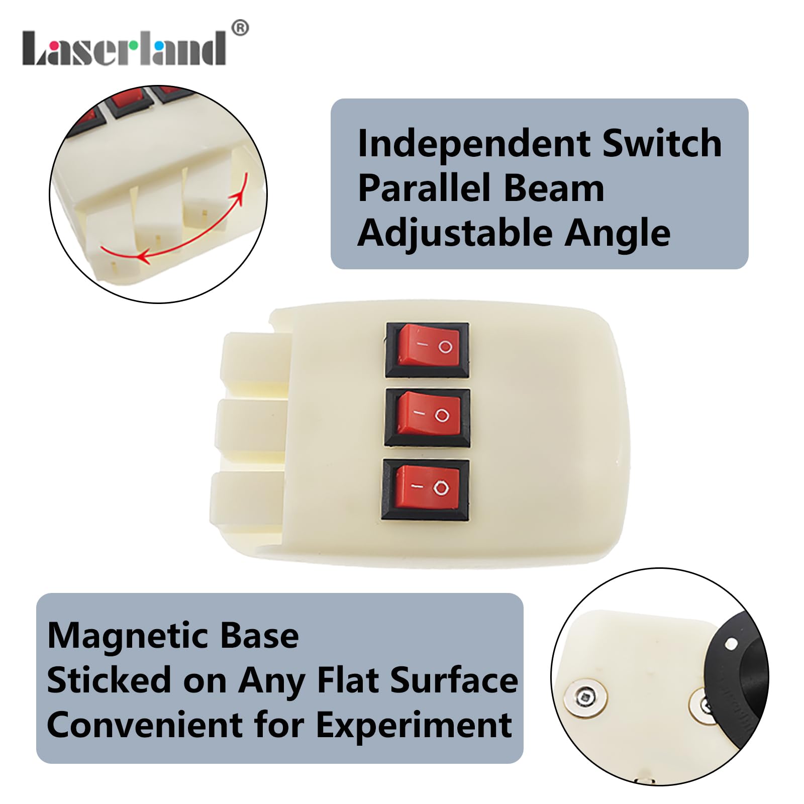 Magnetic Physics Optical Experiment Kit Refraction Reflector Triangular Prism Convex Lens Concave Mirror Linear Light Source - Image 3