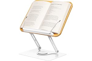 Recipe & Cookbook Display Stand - Foldable Book Stand for Hands-Free Reading