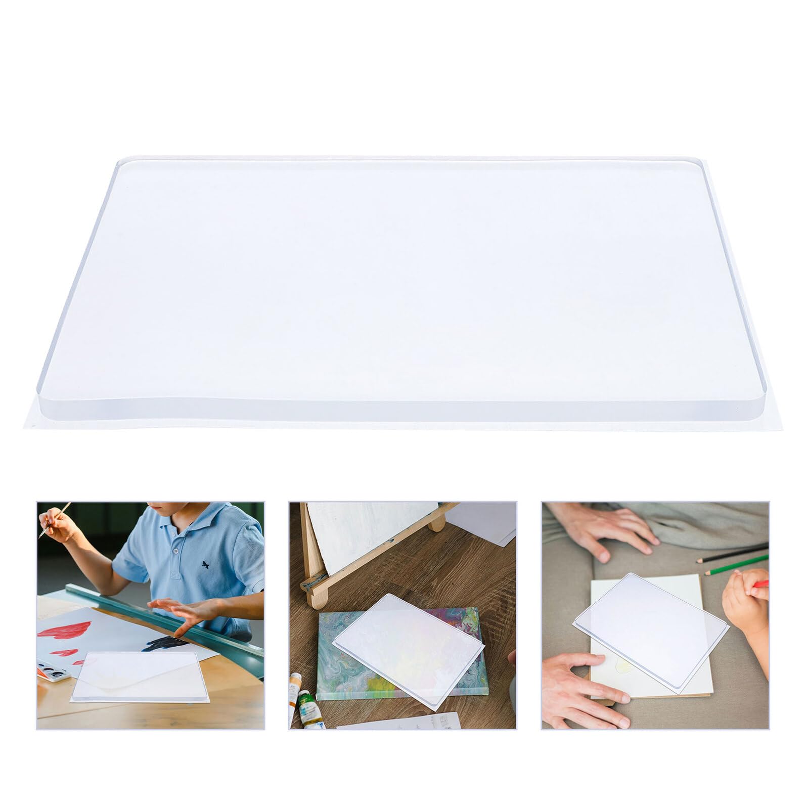 3stücke Gelplatte für Druck Wiederverwendbare Druckplatten Bastelprojekte und Künstlerbedarf Druckblock mit Gelkunstwerkzeugen für Junge Mädchen und Anfänger