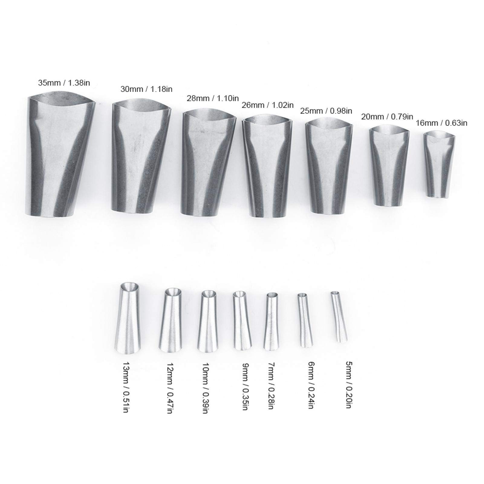 Kitspuitmond, 14PCS roestvrijstalen sproeikoppeling, herbruikbare kitspuitmond, kitspuitmondapplicator, kitafwerkingsmondstuk voor gootsteenverbinding