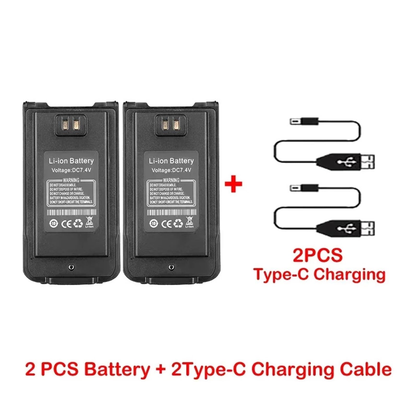 UV-S22 For UV68 Pro UV-68 98 S22 Radio Bidirezionale | Batteria di riserva di ricambio for radio esterna, sostituzione della batteria della radio bidirezionale(2 Battery 2 Line)