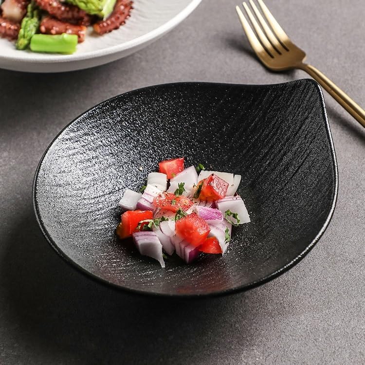 モダンな大型ディナープレート 7インチクリエイティブセラミックサラダボウル特殊形状デザートフルーツ前菜サービスホテルレストラン食器
