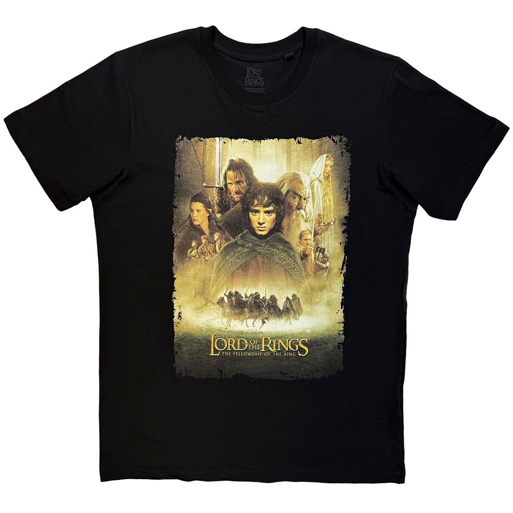 Lord of The Rings Fellowship of The Ring Homage T Shirt XXL Black