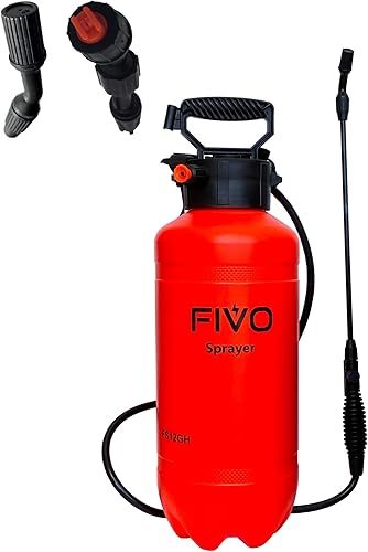 Miniatura 5 de Pulverizador a presión para césped y jardín, para rociar plantas, riego de jardín, malas hierbas y plagas (0.8 galones)