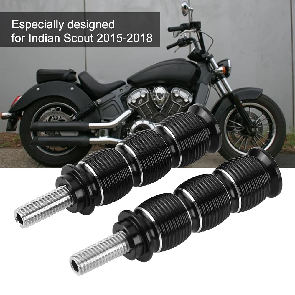 Qiilu Motorrad Schalthebel, Motorrad Refit Edelstahl Schalthebel Bremsklammer Schaltbremszapfen Umrüst Edelstahl Schaltstiftbremse für Indian Scout 2015-2018 Silber/Schwarz