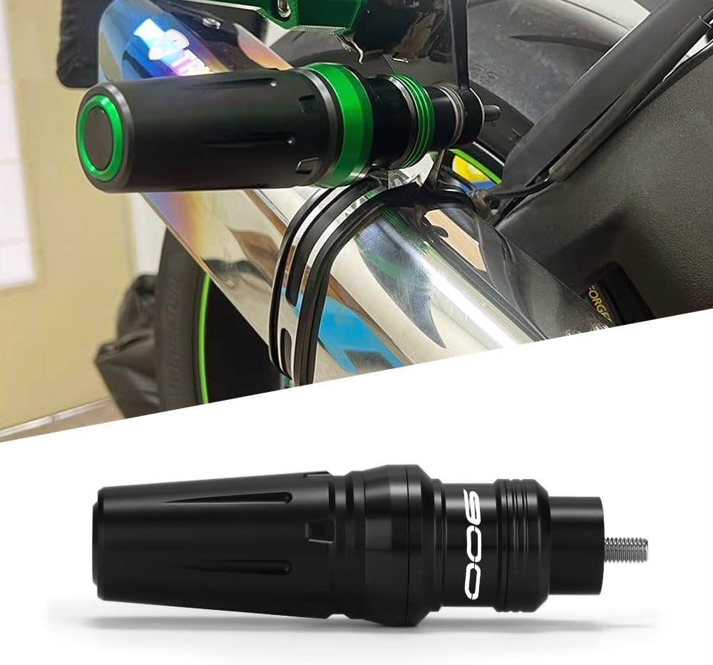 Motorcycle Exhaust Sliders Crash Protector Compatible with K.awasaki Z900 2025 2024 2023 2022 2021 2020 2019 2018 2017 | Frame Slider Falling Protection Z 900 ZR900 Accessories (Black)