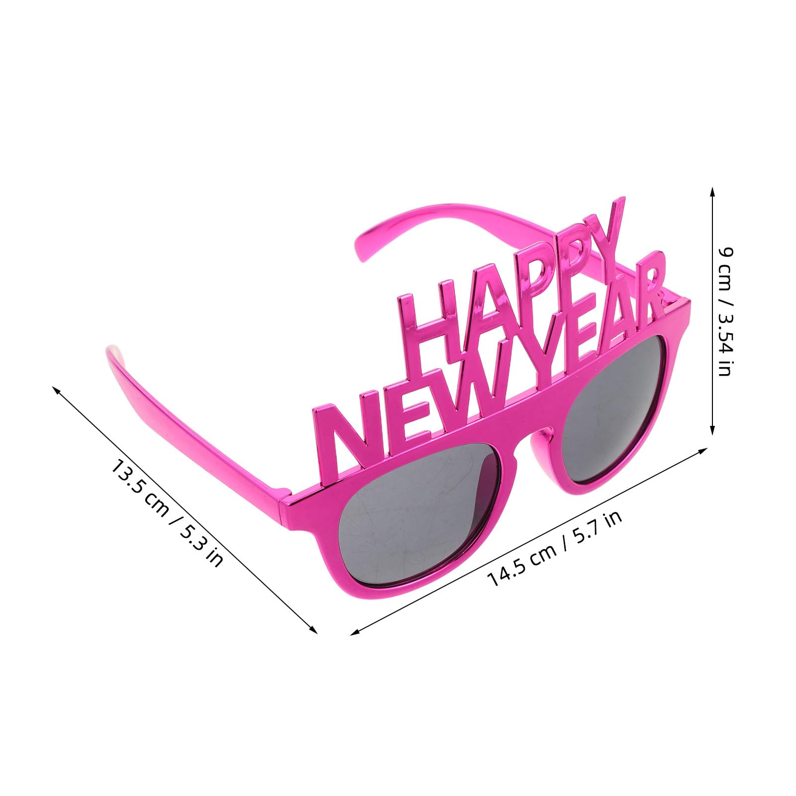 Lurrose 4 gafas de sol de Feliz Año Nuevo, accesorios para fotos de fiesta