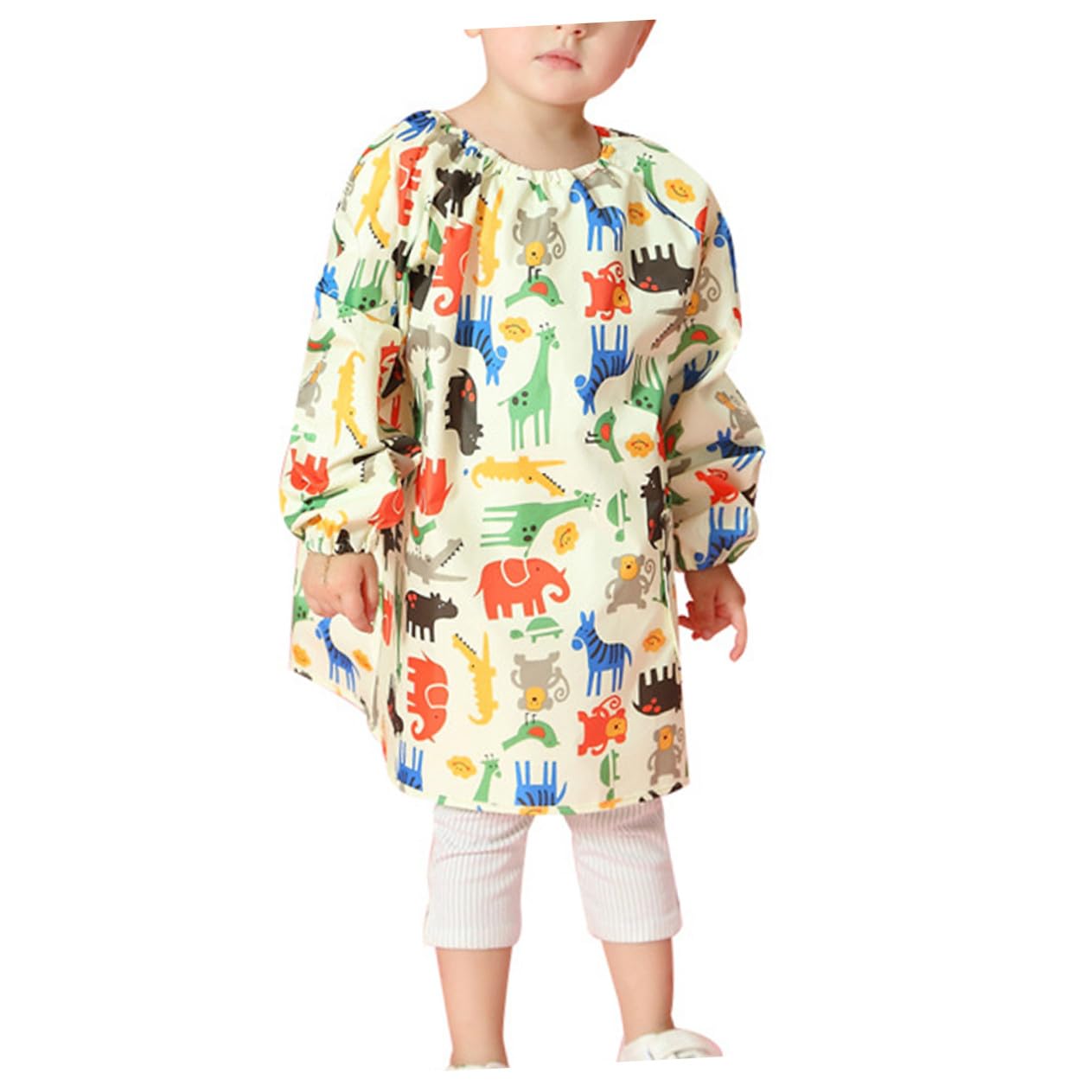 VICASKY Tablier Peinture Imperméable Garçon Fille S Blouse Art à Manches Longues Jaune Protection Taches pour Activités et Dessin