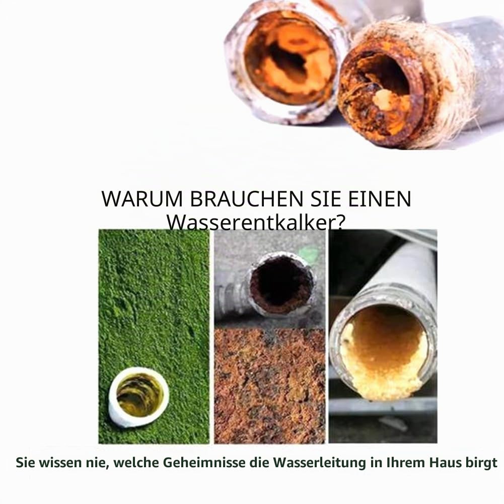 Elektronisches Wasserenthärter-System Reduziert Kalkablagerungen, Rost und Mineralien Ohne Chemikalien, Einfache Installation, EU-Stecker