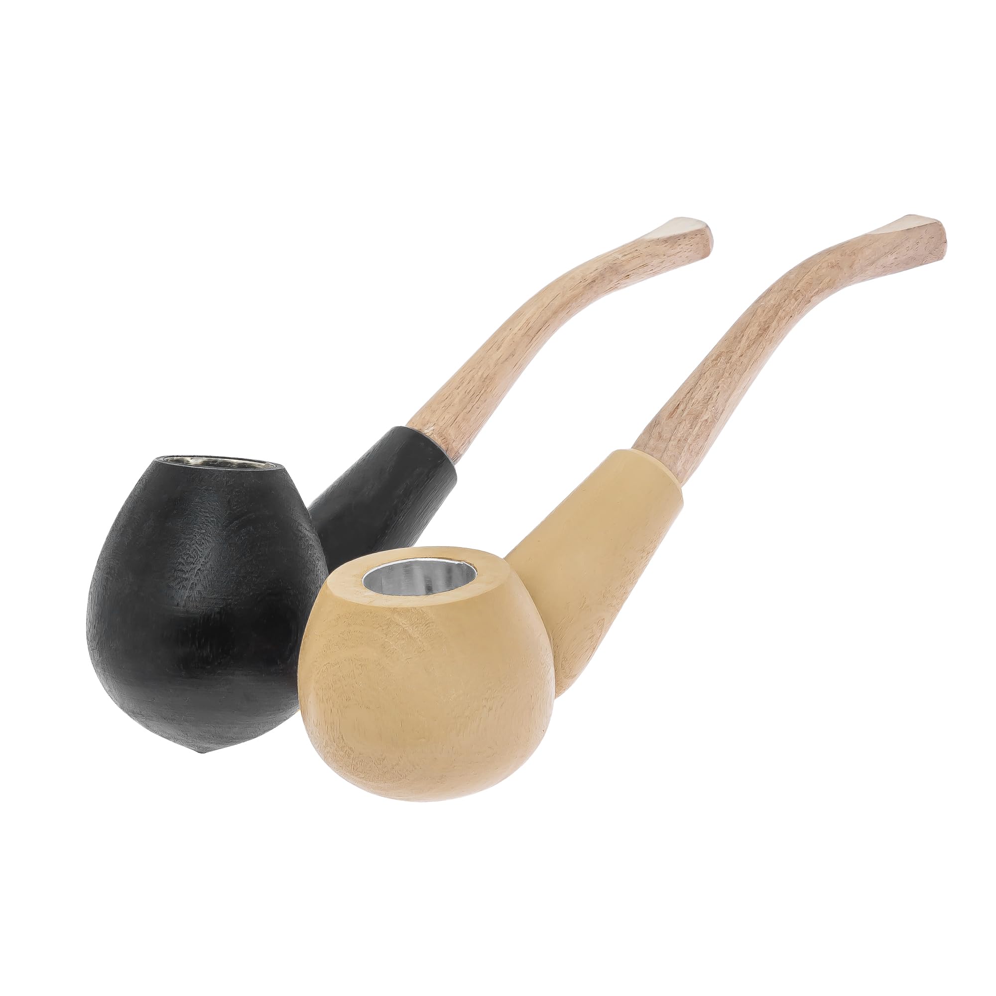 Amazon.com: Set of 2 Tobacco Pipes – Handmade Wooden Unique 100% Natural :  Health & Household