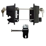 Keystone Black Zinc Diecast Metal Key Lockable Latch | 2-Sided | Keyed Alike | KLADV-M2-BK-KA