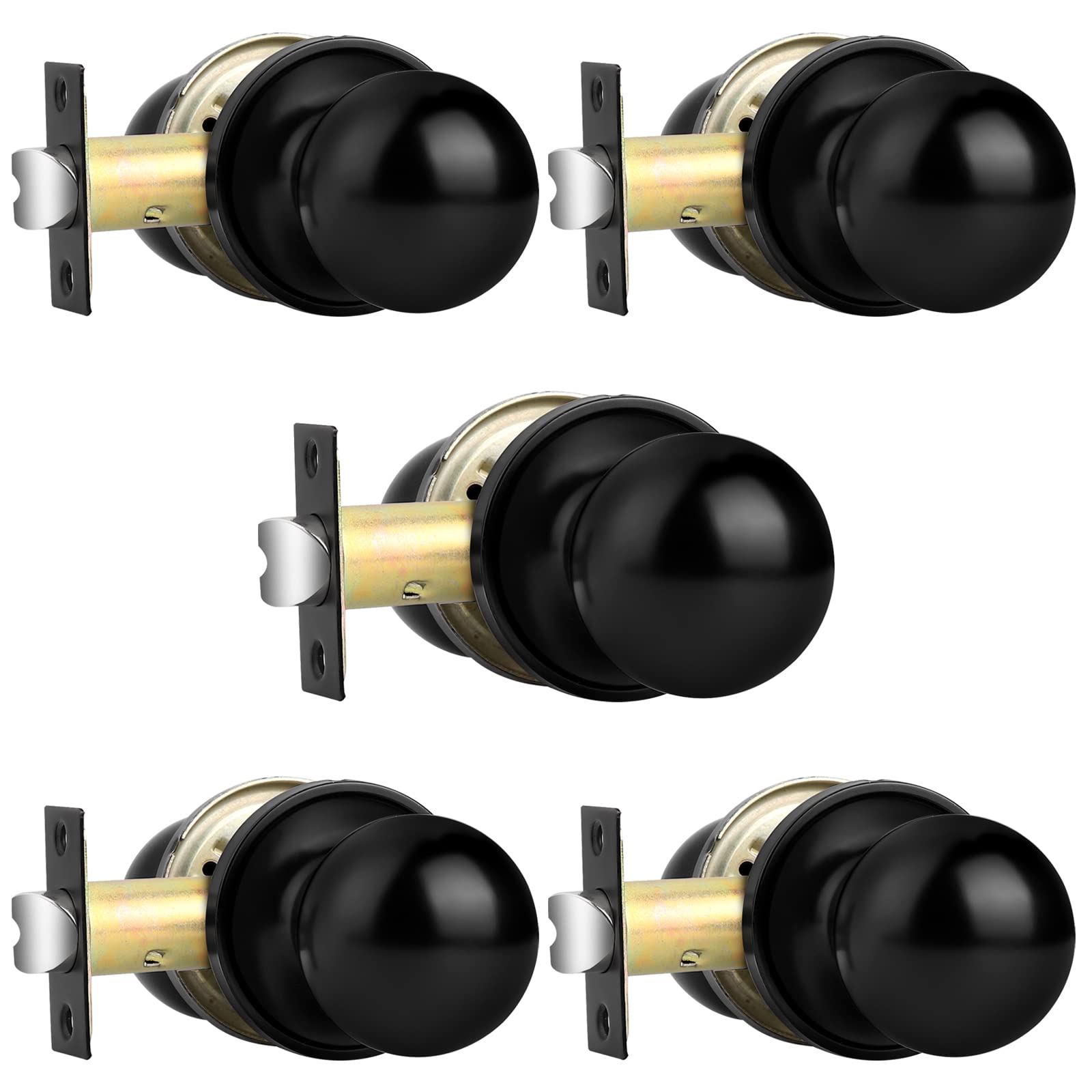 Schlage Bowery Matte Black Hall/Closet Passage Interior Door Knob With - View #12