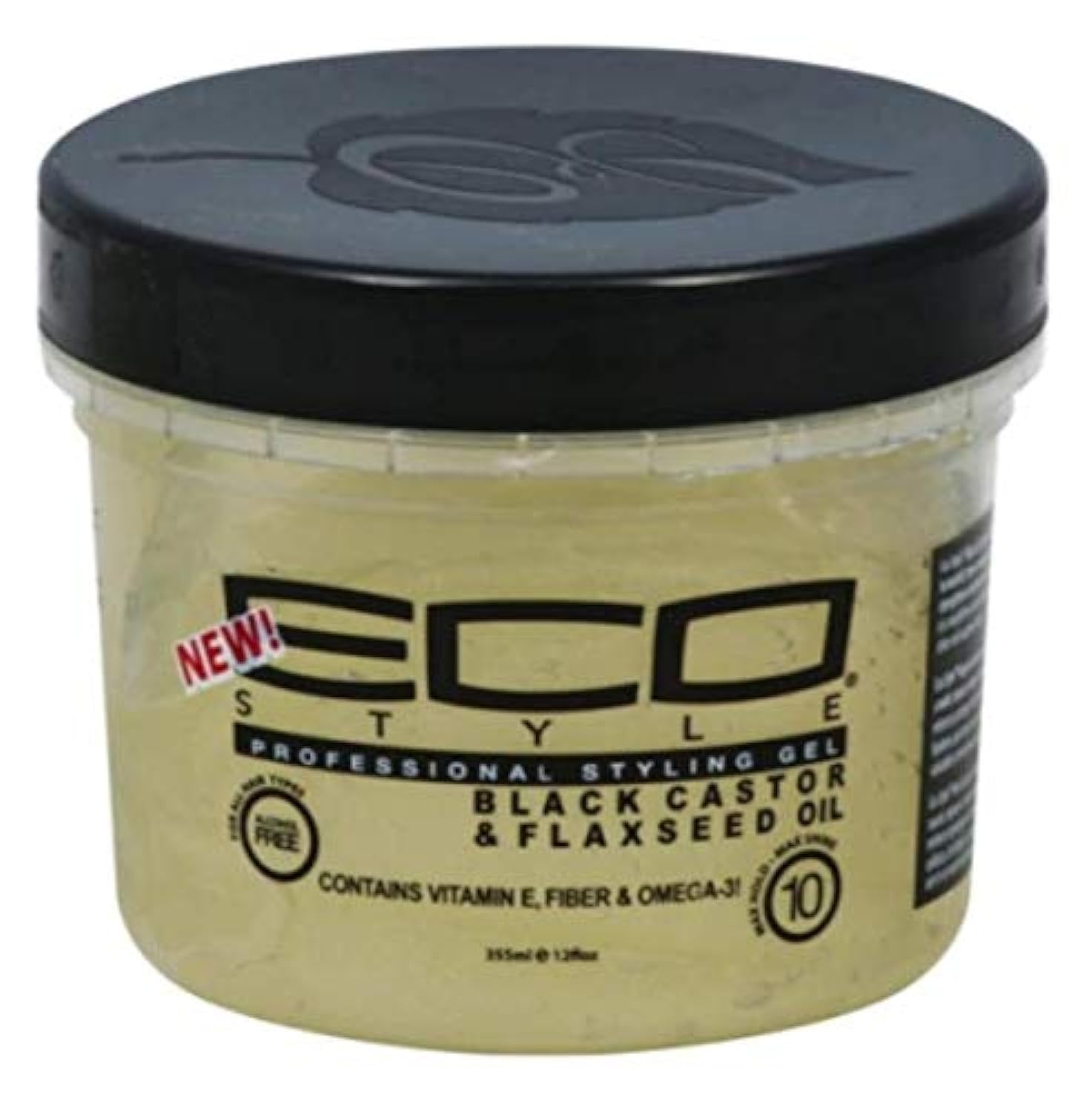 Eco StyleProfessional Styling Gel Black Castor and Flaxseed Oil, 473ml