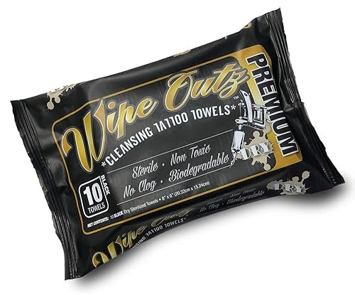 OG Wipe Outz - Toallas de tatuaje secas de alta calidad, toallitas limpias para tatuajes, tatuajes y cuidados posteriores a la PMU - Almohadillas de