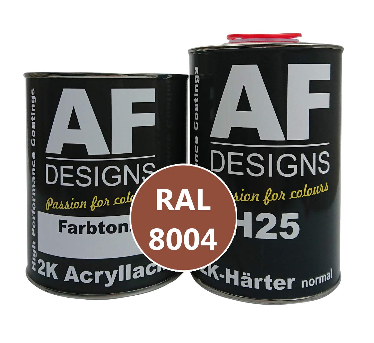 Alex Flittner Designs 2K akrylowy lakier samochodowy 7,5 kg zestaw RAL 8004 miedź brąz błyszczący z utwardzaczem
