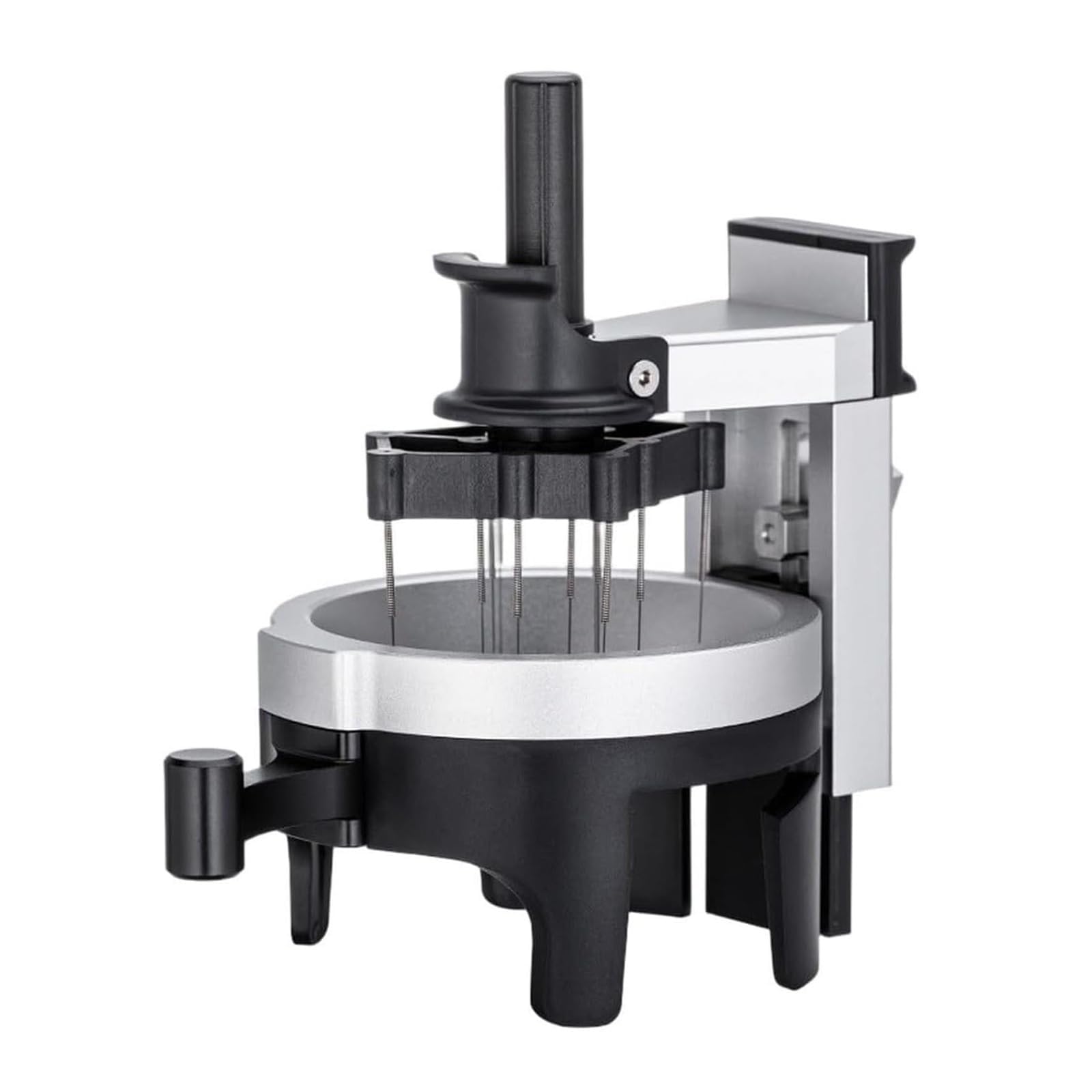 Strumento di distribuzione espresso da 58 mm con 12 aghi regolabili per una distribuzione uniforme del caffè ed estrazione compatibile con la maggior parte dei cestini portafiltro