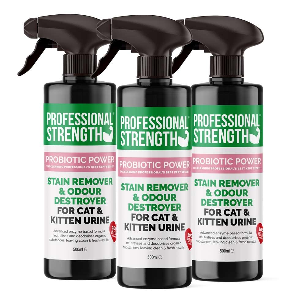 Professional Strength Cat Urine Destroyer, 500 ml (Pack of 3) โ Enzymatic Spray to Eliminate Cat Urine Odour & Prevent Future Marking โ image 1