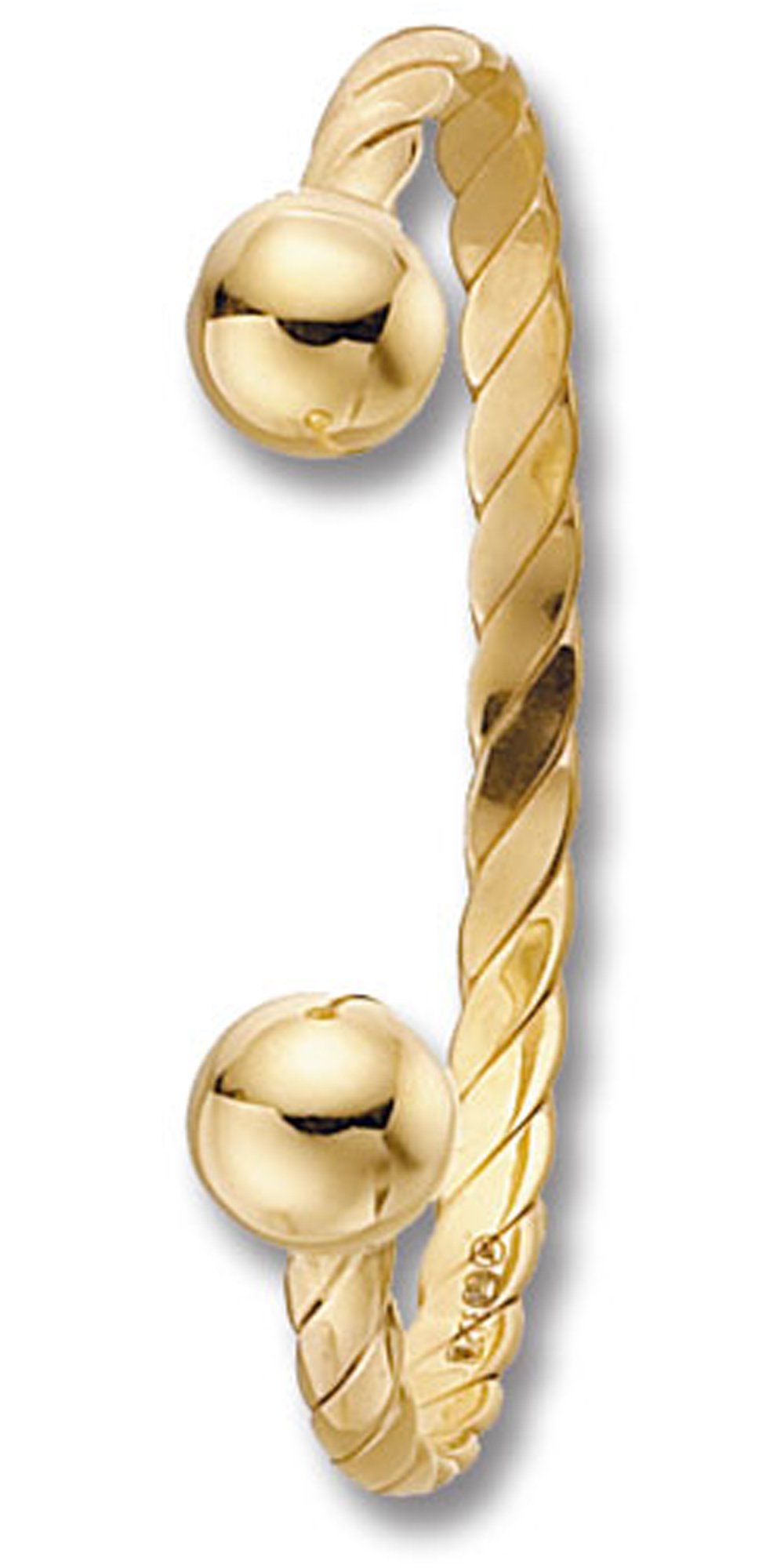 9ct Gold Solid Twist Baby Torque Bangle Fully Hallmarked 5g