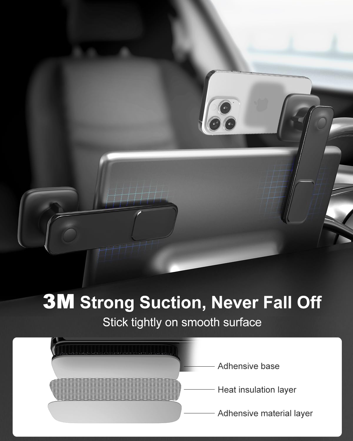 ANKEWAY Model 3/Y/X/S Supporto Magnetico per Tesla Telefono Adatto a iPhone 15 14 13 PRO Max Mini e Tutti Gli Altri Telefoni, Si Adatta alla Maggior Parte degli Schermi delle Auto