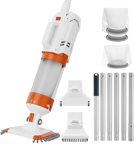 Miniatura 9 de Aspiradora de piscina inalámbrica de alta capacidad - Verdadera succión potente 16.8 GPM, tiempo de funcionamiento de 60M, filtro de malla ultra